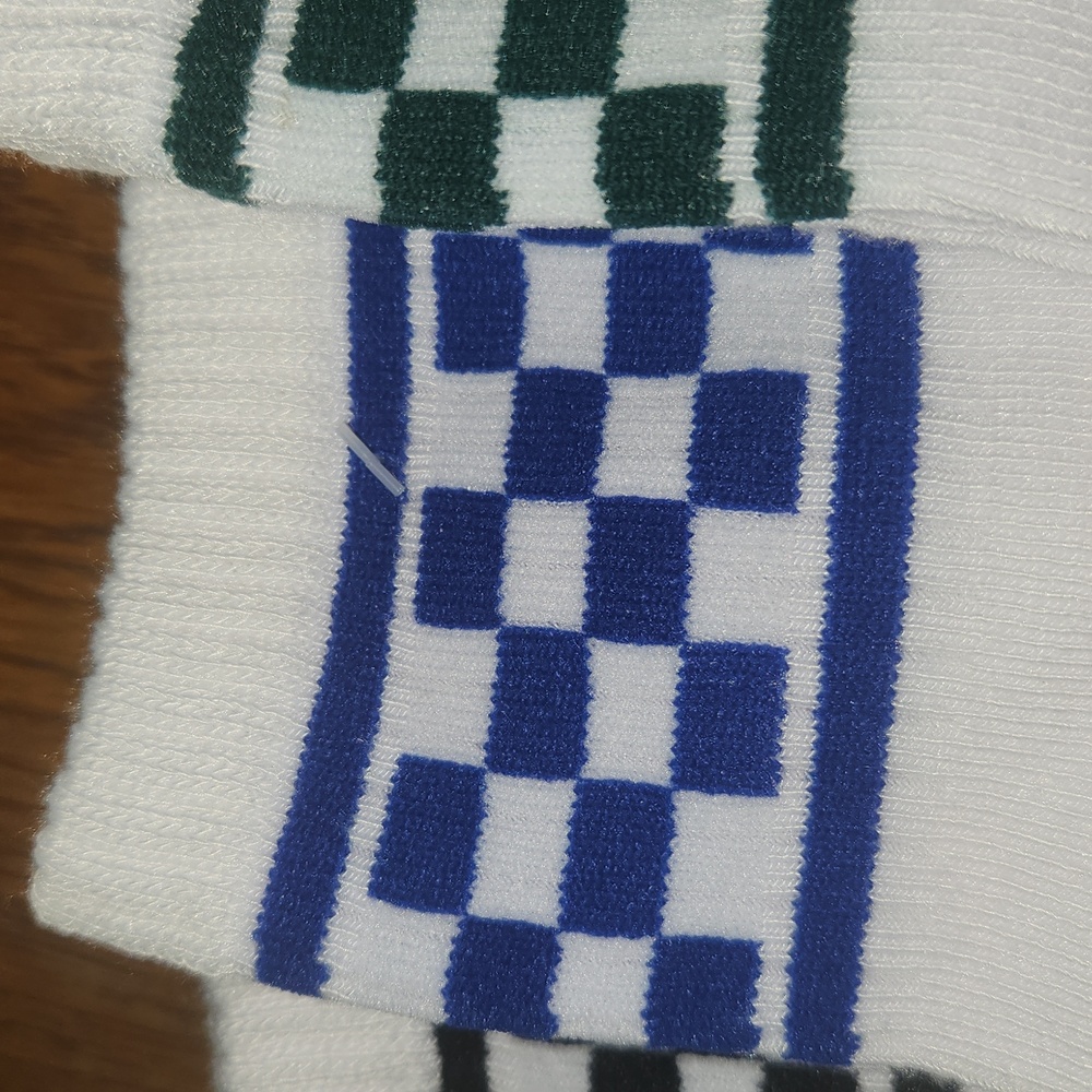 Adult One Size Checkered Socks Mixed Colors 6 Pairs NWT - Picture 6 of 9